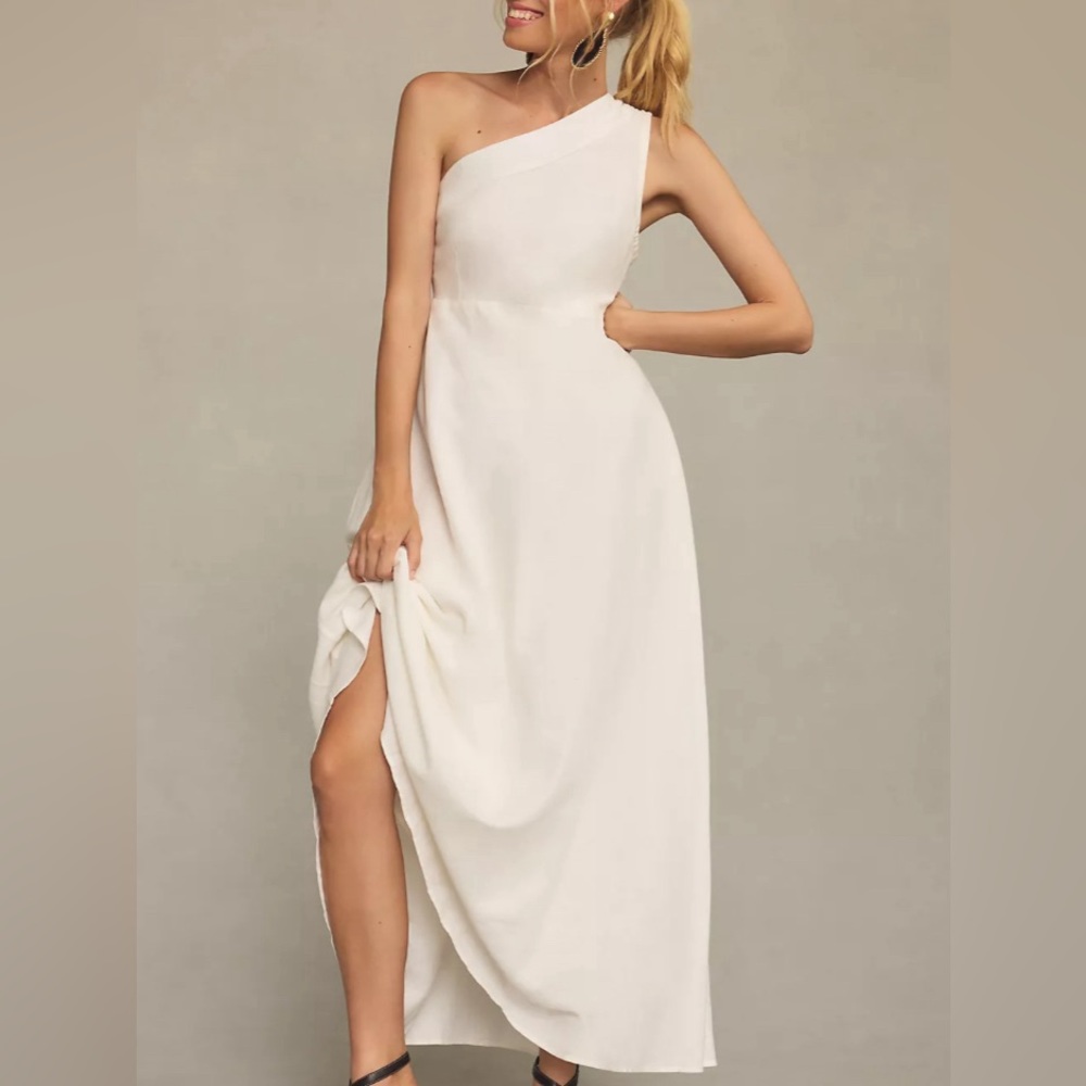 Farm Rio One-Shoulder Smocked A-Line Dress NWT Size Large